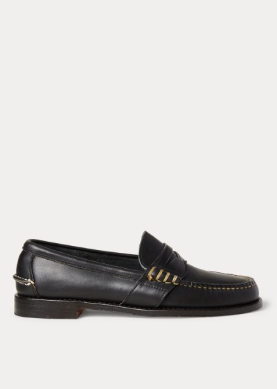 Mocasines Polo Ralph Lauren Hombre Negros - Edric Leather Penny - CZDXA6790